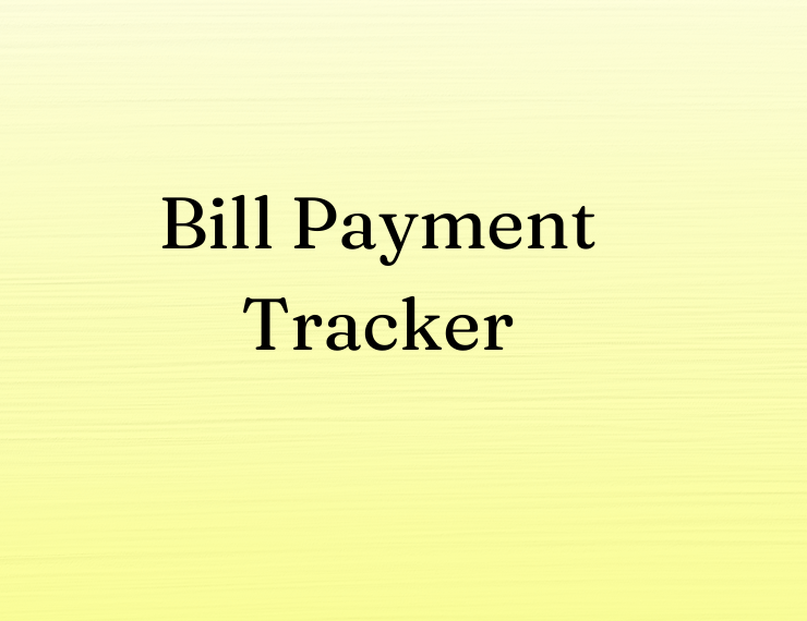 Bill Payment Tracker